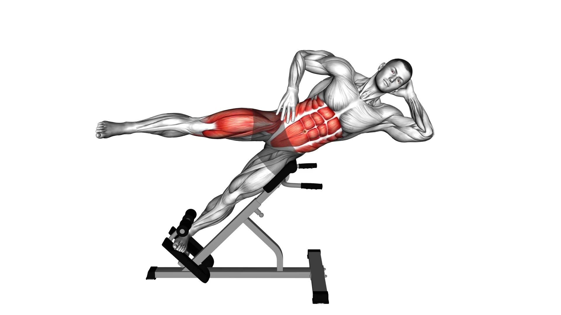 45-Degree Bicycle Twisting Crunch